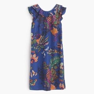 J CREW RUFFLE DRESS IN TROPICAL FLORAL